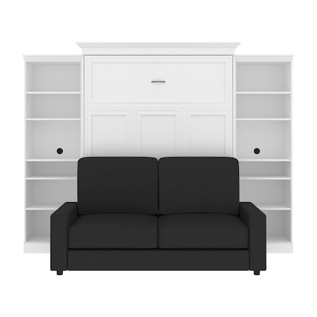 Bestar Versatile Queen Murphy Bed, Two Storage Units And A Sofa (115 in) 40781-000017